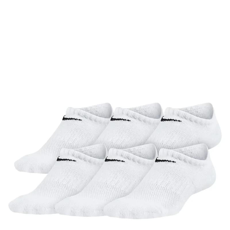 Kids' Performance 6-Pack Cushioned No-Show Socks