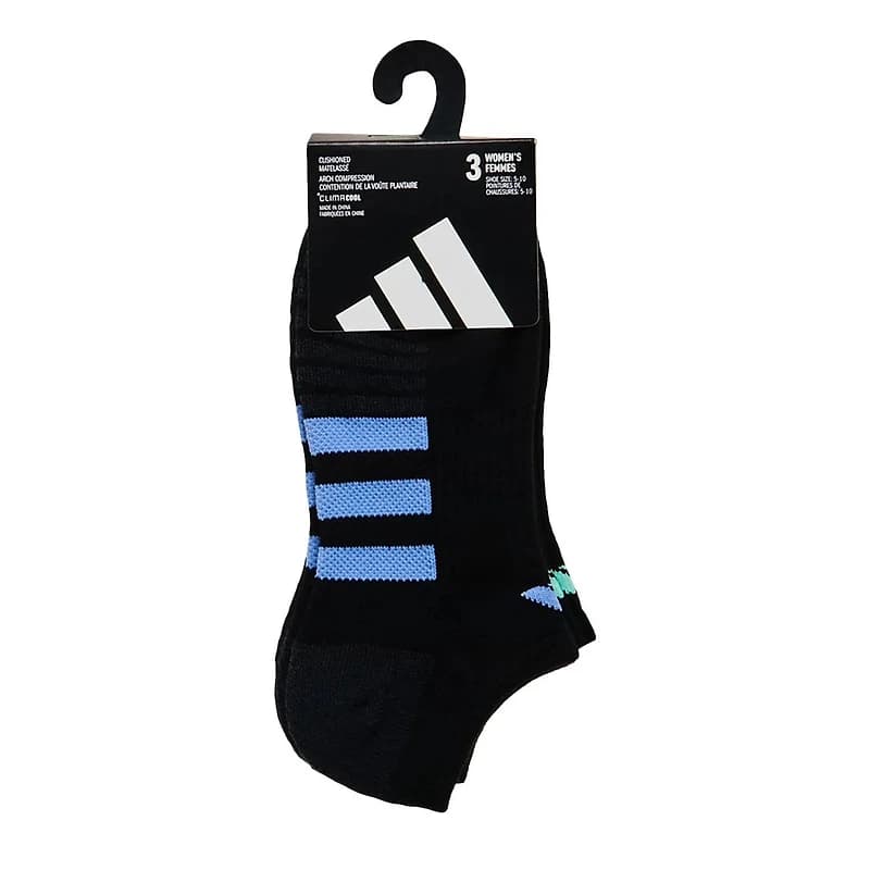 Womens' Cushioned 3 Pack No Show Socks